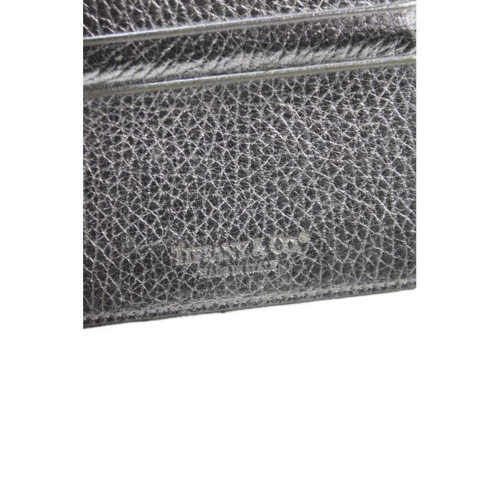 Tiffany & Co Womens Leather Small Card Holder Wallet Silver - Picture 9 of 9
